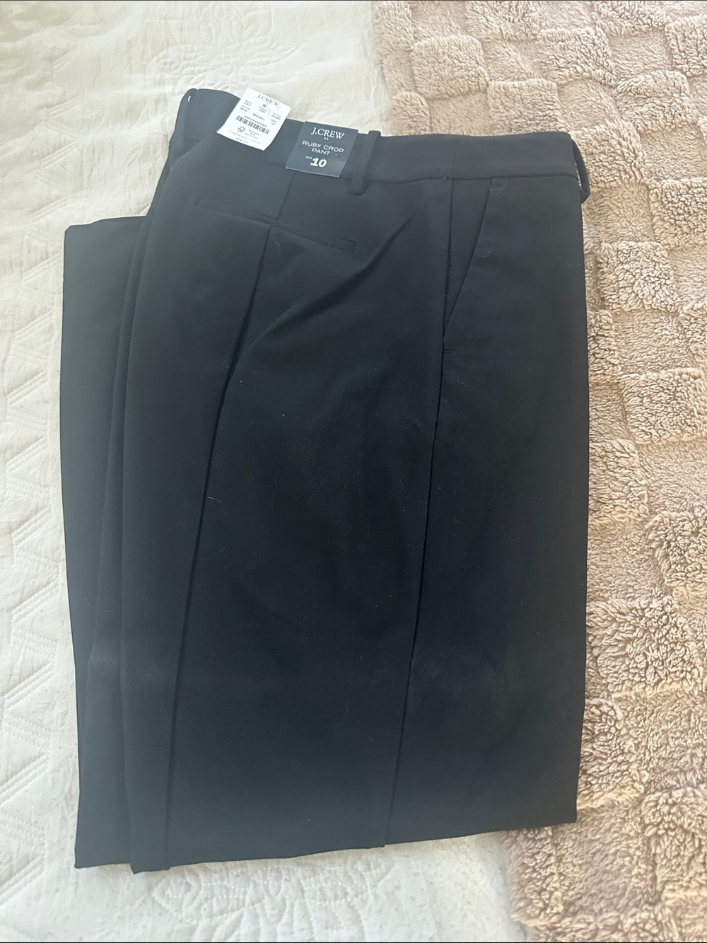 J. Crew Black Cropped Tailored Ankle Pants New sz 10 - Picture 2 of 5